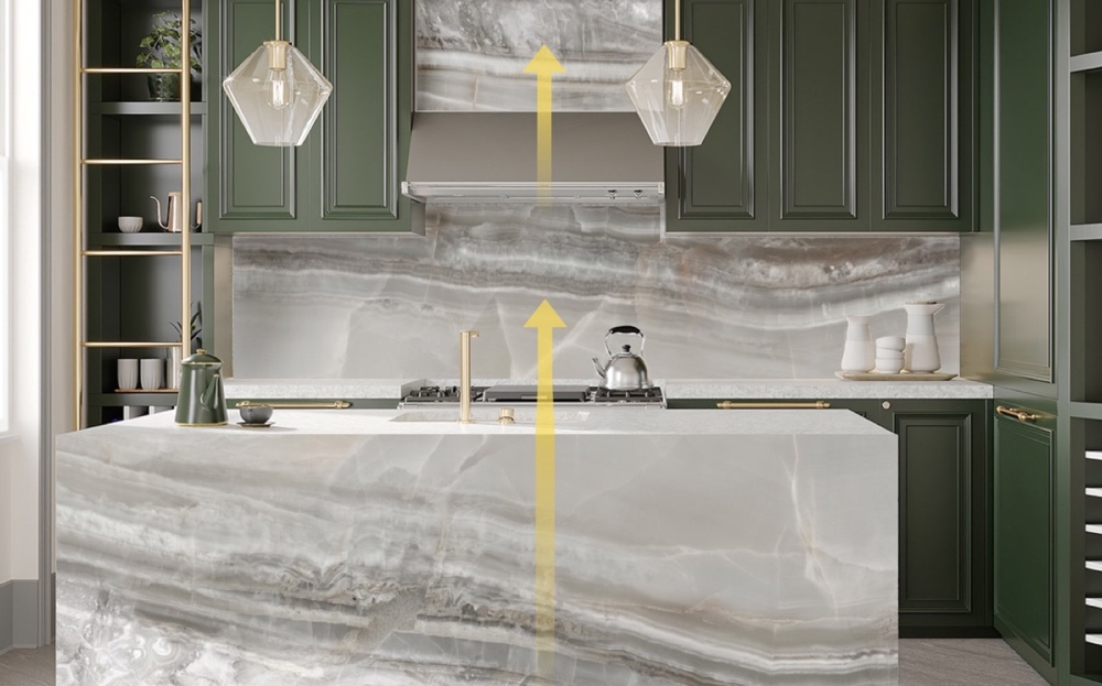 kitchen setting Visalia bioquartz